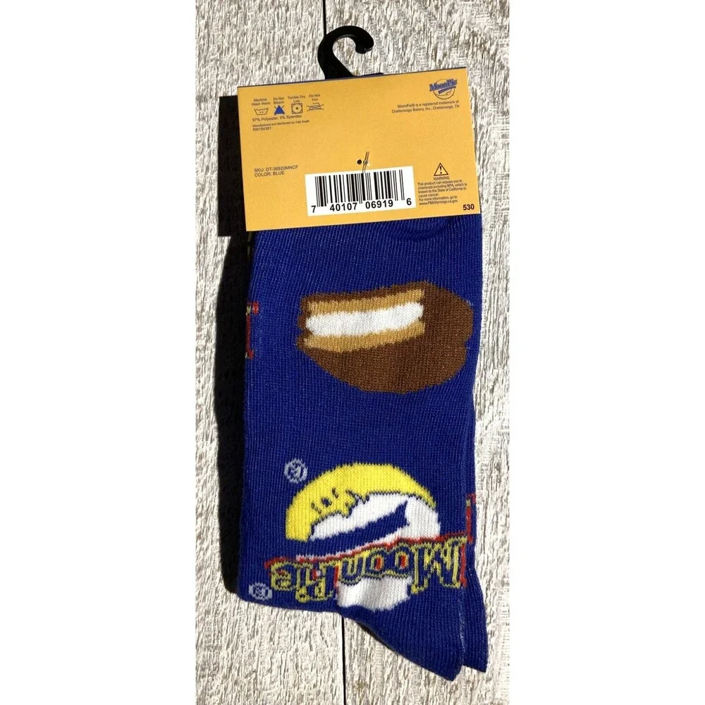 Moon Pie Print Novelty Crew Socks - Men’s Size 6-12 - #D038